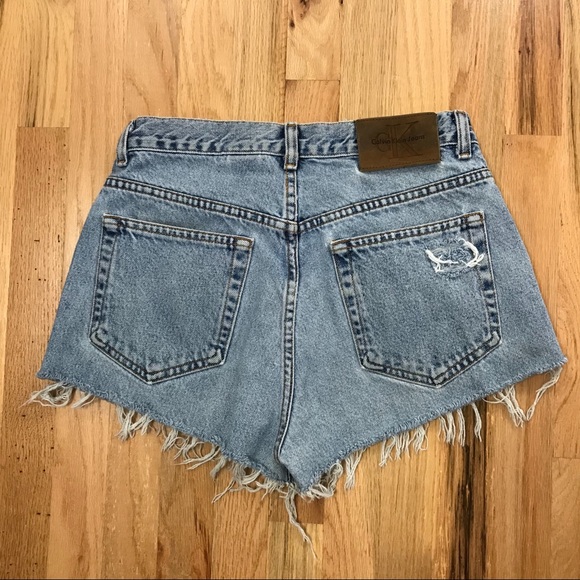 Calvin Klein Jeans Pants - Vintage Calvin Klein high rise distressed cut offs